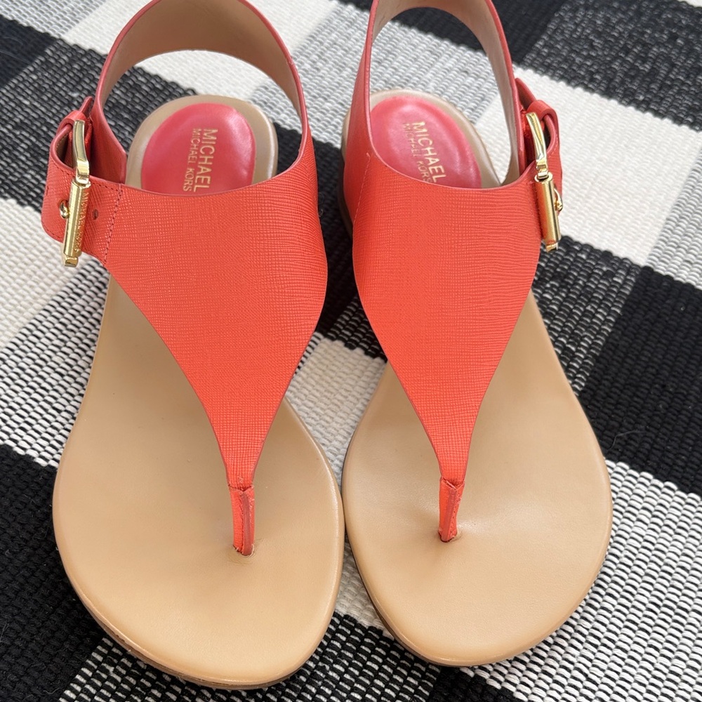 Michael Kors Vibrant Coral Sandals